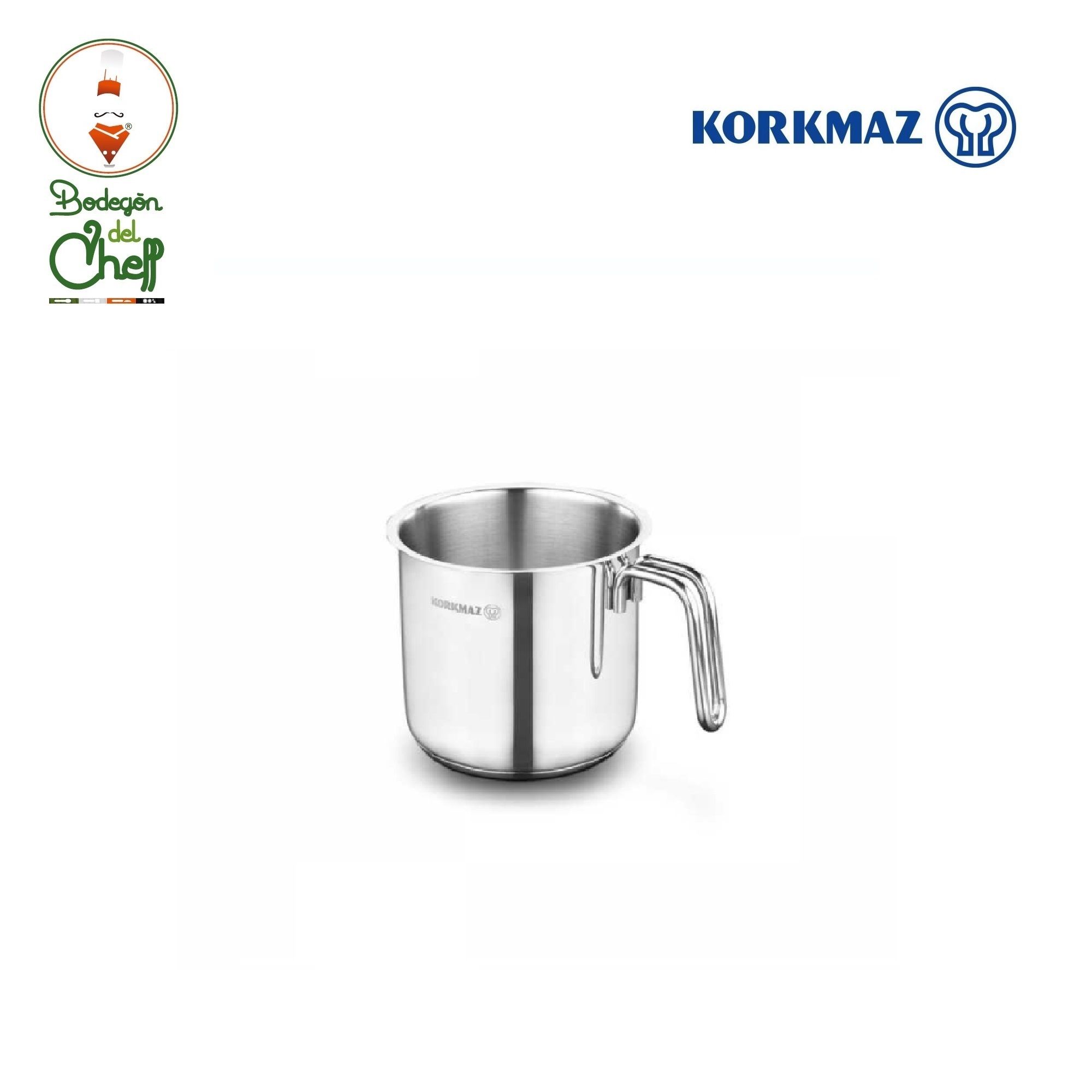 Jarro (lechero) acero inox sin tapa tapa 14x14 cms cap 2 lts