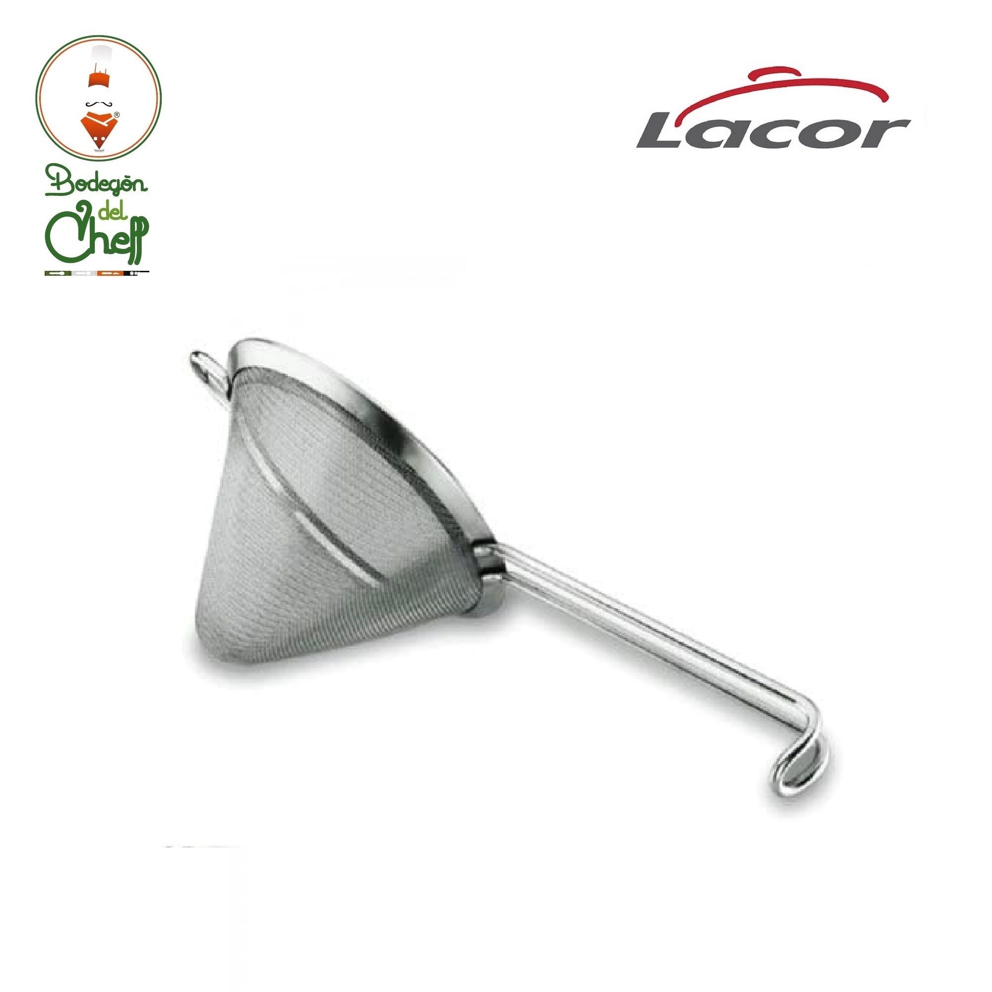 Colador conico 18 cms. inox.
